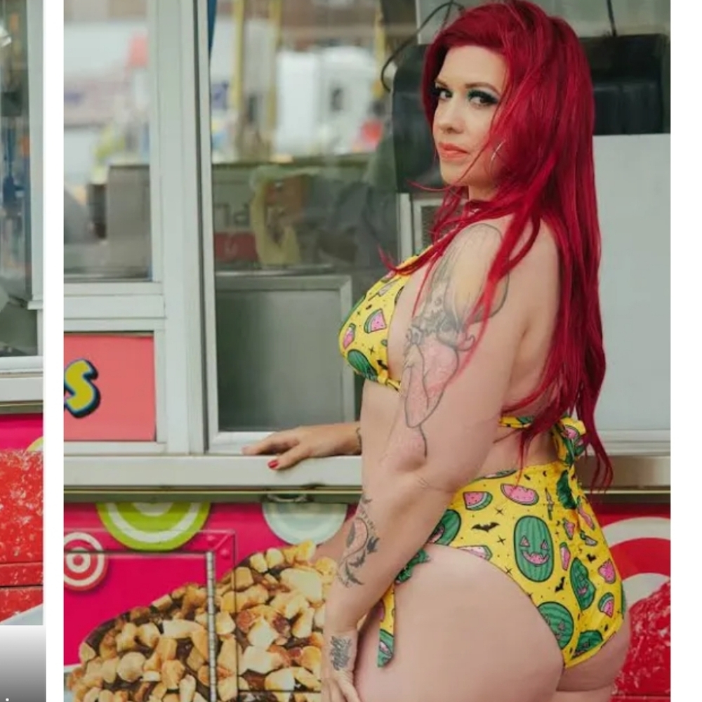 Sourpuss Spooky Melons Scrunch Bikini in 3XL - Picture 6 of 6